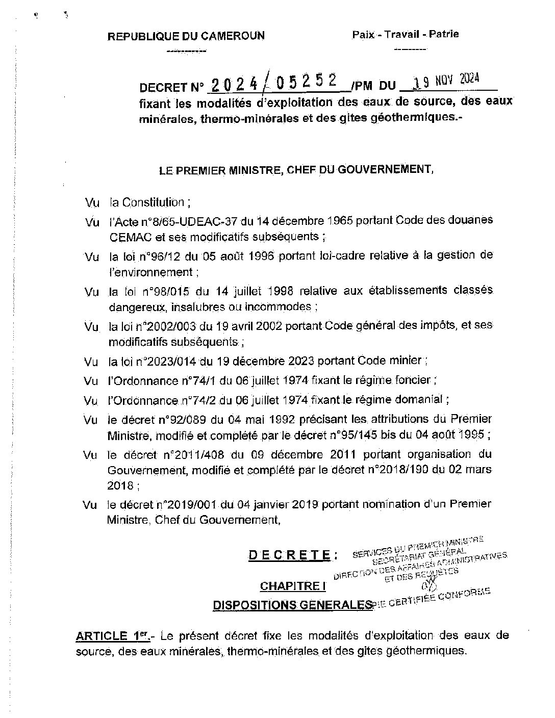 Modalités Exploitation Eaux